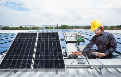 Maintenance Work on Solar Arrays